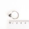 Black Pearl And Cubic Zirconia Sterling Silver Ring - 5