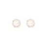 Natural Freshwater Pearl & CZ Set Silver Earrings