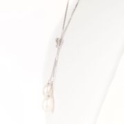 Natural Freshwater Pearl & CZ Set Necklace - 3