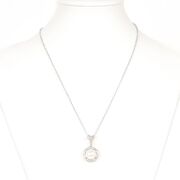 Natural Freshwater Pearl & CZ Set Silver Necklace And Pendant