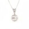 Natural Freshwater Pearl & CZ Set Silver Necklace And Pendant - 4