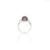 Black Pearl And Cubic Zirconia Sterling Silver Ring - 2