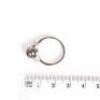 Black Pearl And Cubic Zirconia Sterling Silver Ring - 5