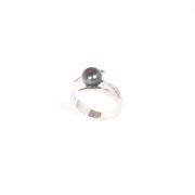 Black Pearl Sterling Silver Ring - 3