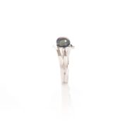 Black Pearl Sterling Silver Ring - 4
