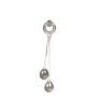 Natural Black Freshwater Pearl And CZ Set Earrings - 2