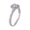 Diamond Engagement Halo Style Ring 18ct White Gold Round Brilliant 0.95ct TDW - 2