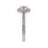 Diamond Engagement Halo Style Ring 18ct White Gold Round Brilliant 0.95ct TDW - 4