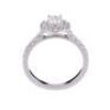 Diamond Halo Style Engagement Ring 18ct White Gold Round GIA HSI1 EX EX EX 0.90ct TDW - 3
