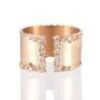 One ladies wide band textured style dress ring 14yg with 30 round diamonds TDW=0.36ct