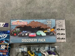 Majorette 30+3 Discovery Pack, 5 Piece Porsche Pack & Nerf Elite 2.0 Dart Refill Pack - 3
