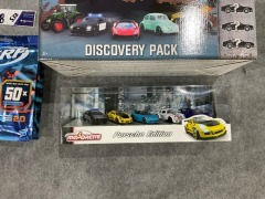 Majorette 30+3 Discovery Pack, 5 Piece Porsche Pack & Nerf Elite 2.0 Dart Refill Pack - 4
