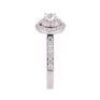 One ladies platinum double Halo engagment ring with 45 round diamonds TDW=1.04ct - 3