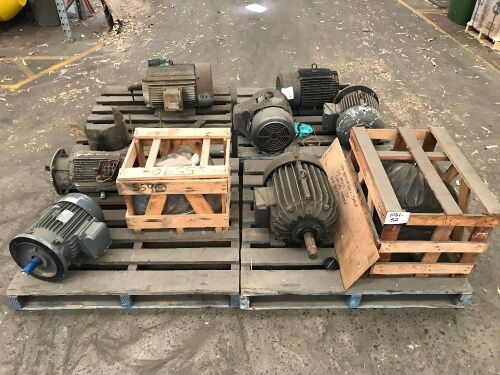 Large Qty of Assorted Induction Motors