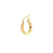 Knot Style Stud Earrings, Anchor/Cross Charm, Gold Single Hoop Earring - 2