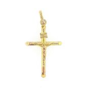 18/9ct Y/Gold Crucifix Pendant.