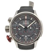 ERV $2250 - Gents chronograph water resistant with date window a 6 o clock Edox Chronorally watch