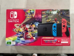 Nintendo Switch Console (Neon) with Mario Kart Deluxe 8 &amp; 3 Months Nintendo Online Subscription 161709 - 2