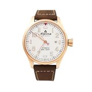 ERV $1950 - Alpina Startimer Pilot White Dial Automatic Men's Leather Watch