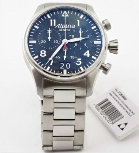 ERV $1675 - Alpina Startimer Black Dial Stainless Steel Bracelet Men's Watch
