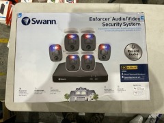 Swann Enforcer Audio/Video Security System Expandable 6 camera video and audio with controllable red and blue flashing lights spotlights and sirens SWDVK-856806MQB - 2