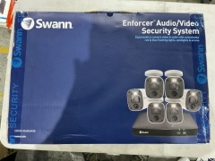 Swann Enforcer Audio/Video Security System Expandable 6 camera video and audio with controllable red and blue flashing lights spotlights and sirens SWDVK-856806MQB - 7