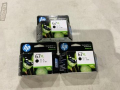 3x HP 67XL Black original HP Ink Cartridge - 2