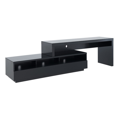 Tauris TV Cabinet Top Black Glass STRETCH1500BLK