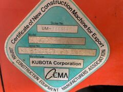 Circa 2012 Kubota Hydraulic Excavator - 24
