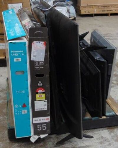 Pallet of Faulty TV's. 9 TVs in total.