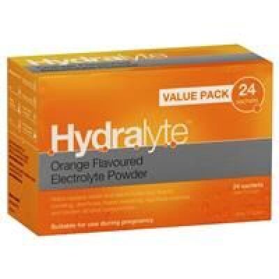 4 x Hydralyte Orange Sachets Value Pack 4.9g x 24