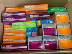box of assorted hydralyte tablets and sachets, assorted flavours