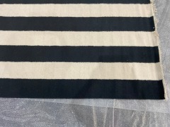 Striped Rug - 160 x 230cm - Black - 4