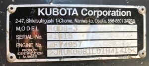 2017 Kubota K008-3 - Hydraulic Excavator - 8