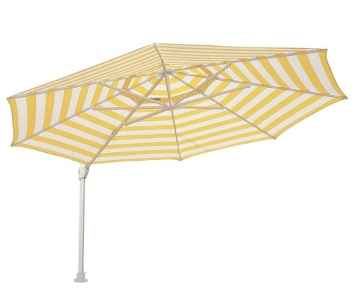 Rialto Octagonal 350cm Cantilever Umbrella - Yellow/White