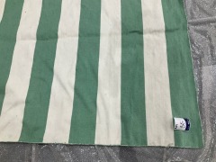 Striped Rug - 160 x 240cm - Green/White - 3