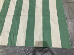 Striped Rug - 160 x 240cm - Green/White - 5