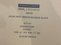 Julius Rectangular Mirror - Black - 6