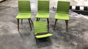 4x Marli Dining Chair Olive (1 missing legs) - 2