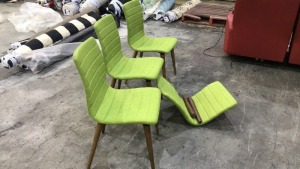 4x Marli Dining Chair Olive (1 missing legs) - 5