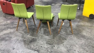4x Marli Dining Chair Olive (1 missing legs) - 6