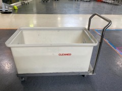 Stainless Steel Platform Trolley with Poly Tub - 2