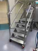 Stainless Steel 5 Step Mobile Inspection Platform - 2