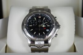 DNL Retail Replacement Value $8,325.00 - One New Authentic Gents Tag Heuer 6000 Series 1/10th chronograph "Limited Edition" wrist watch with a black dial. - 2