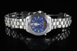 DNL Retail Replacement Value $8,540.00 - One Authentic Gents Breitling "Limited Edition – Pluton Professional Quartz A51038" Watch with a blue digital dial. - 3