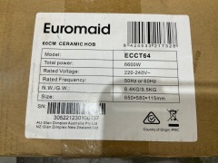 Euromaid Eclipse 600mm 4 Zone Ceramic Cooktop ECCT64 - 2