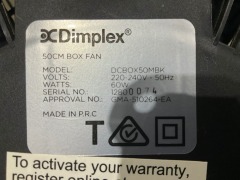 Dimplex 50cm Box Fan with Top Mounted Dial Control - Matte Black DCBOX50MBK - 2