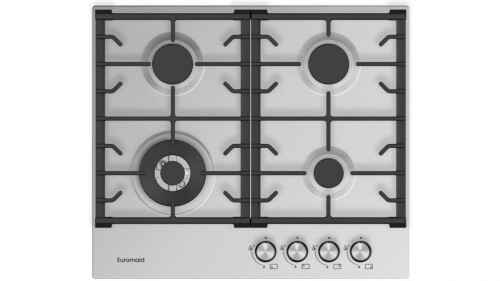 Euromaid Eclipse 600mm 4 Burner Stainless Steel Gas Cooktop EC64GS