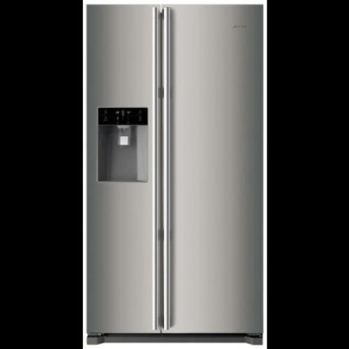 Smeg 604L Stainless Steel Side By Side Fridge SR611X