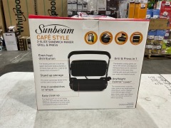 Sunbeam Cafe Style 2 Slice Sandwich Press GRM2000SS - 3